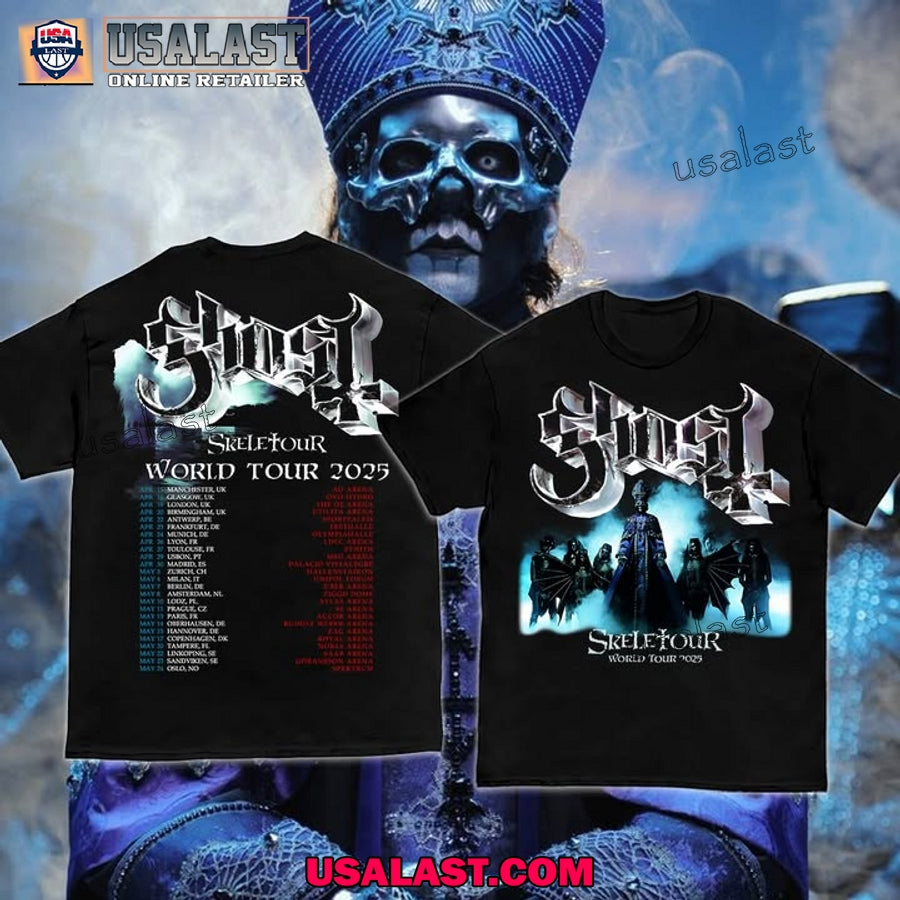 Ghost Skeletour World Tour 2025 Classic - Adult & Kids T-Shirts, Sweatshirts & Hoodies apparel design preview 1