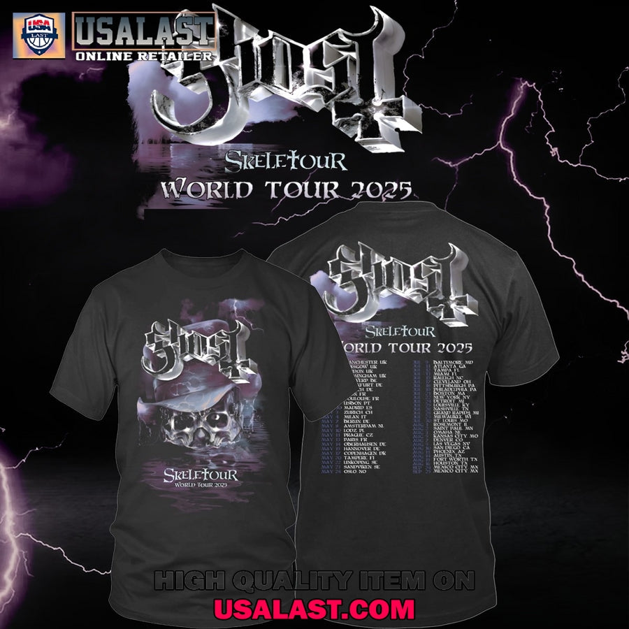 Ghost SkeleTour World Tour 2025 - Adult & Kids T-Shirts, Sweatshirts & Hoodies apparel design preview 1