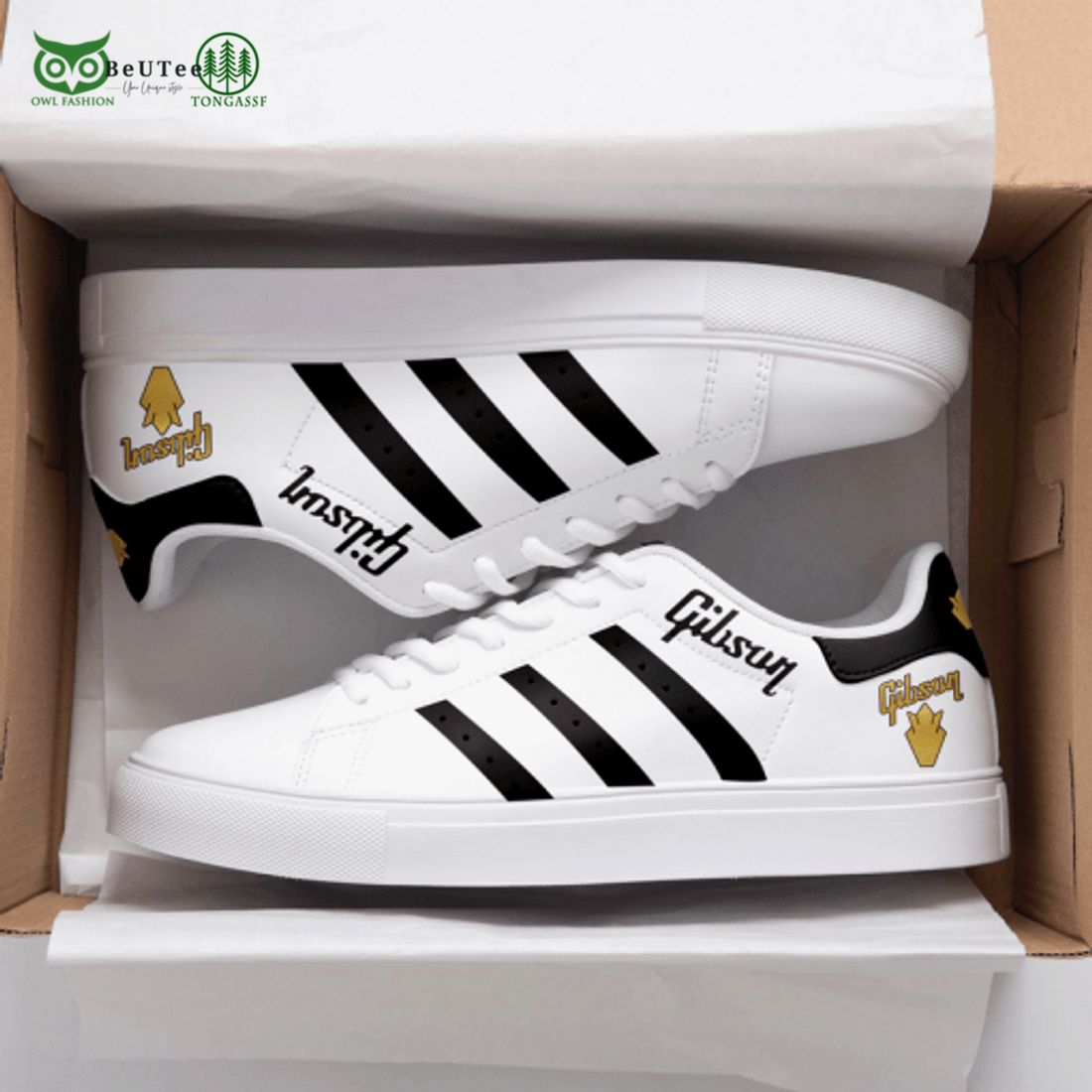 Gibson 3D Over Printed Stan Smith Shoes - Adult & Kids T-Shirts, Sweatshirts & Hoodies apparel design preview 1