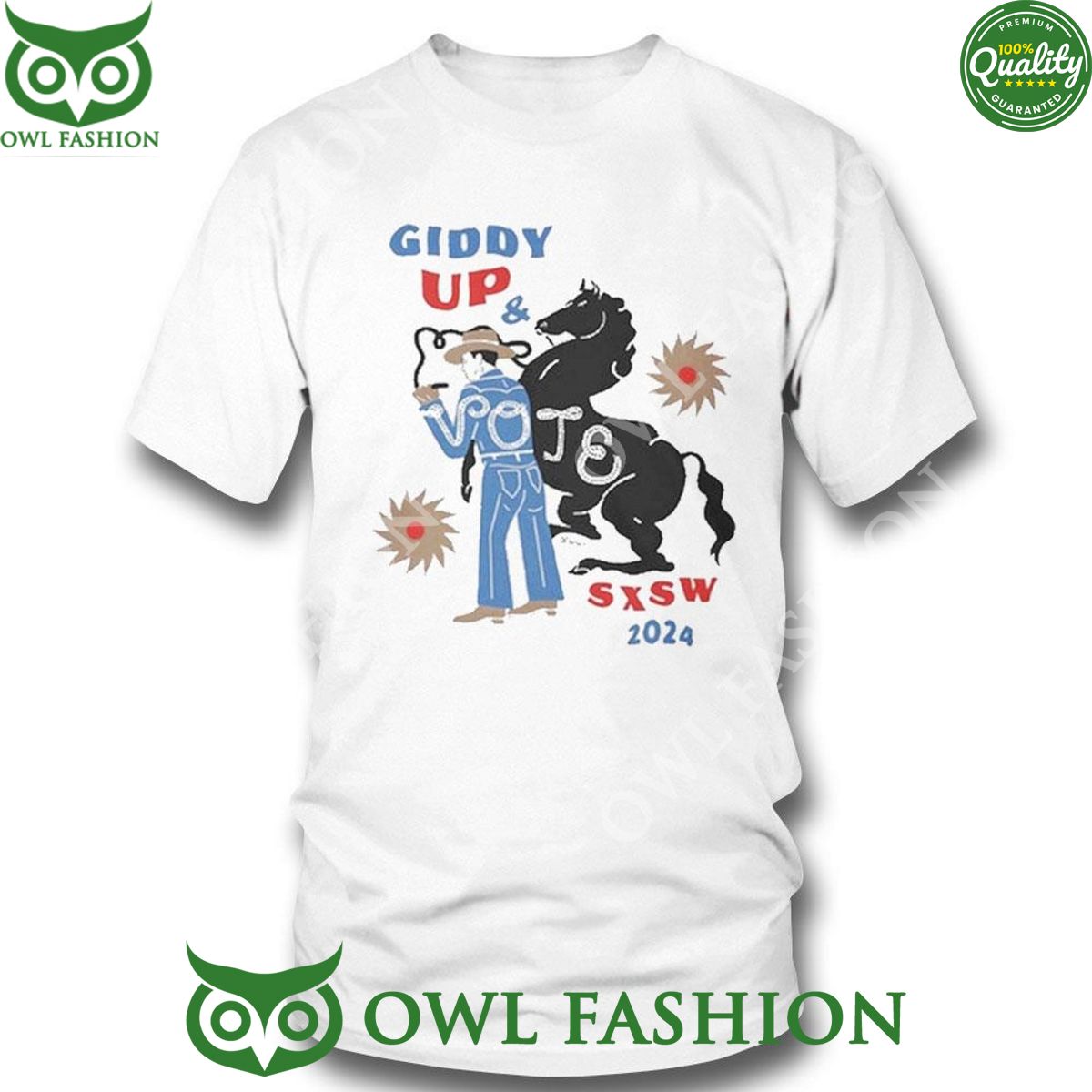 Giddy Up Vote Sxsw 2024 limited - Adult & Kids T-Shirts, Sweatshirts & Hoodies apparel design preview 1