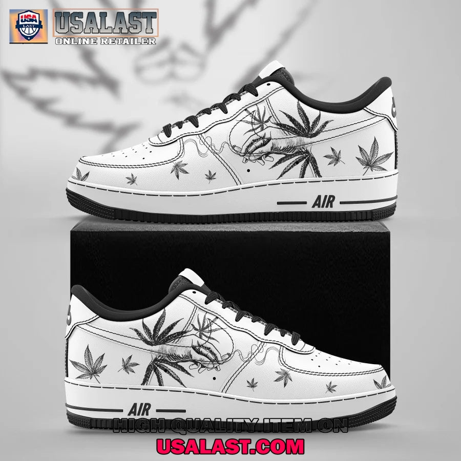 Gift For Weed Lovers Black And White AF1 Sneakers - Adult & Kids T-Shirts, Sweatshirts & Hoodies apparel design preview 1