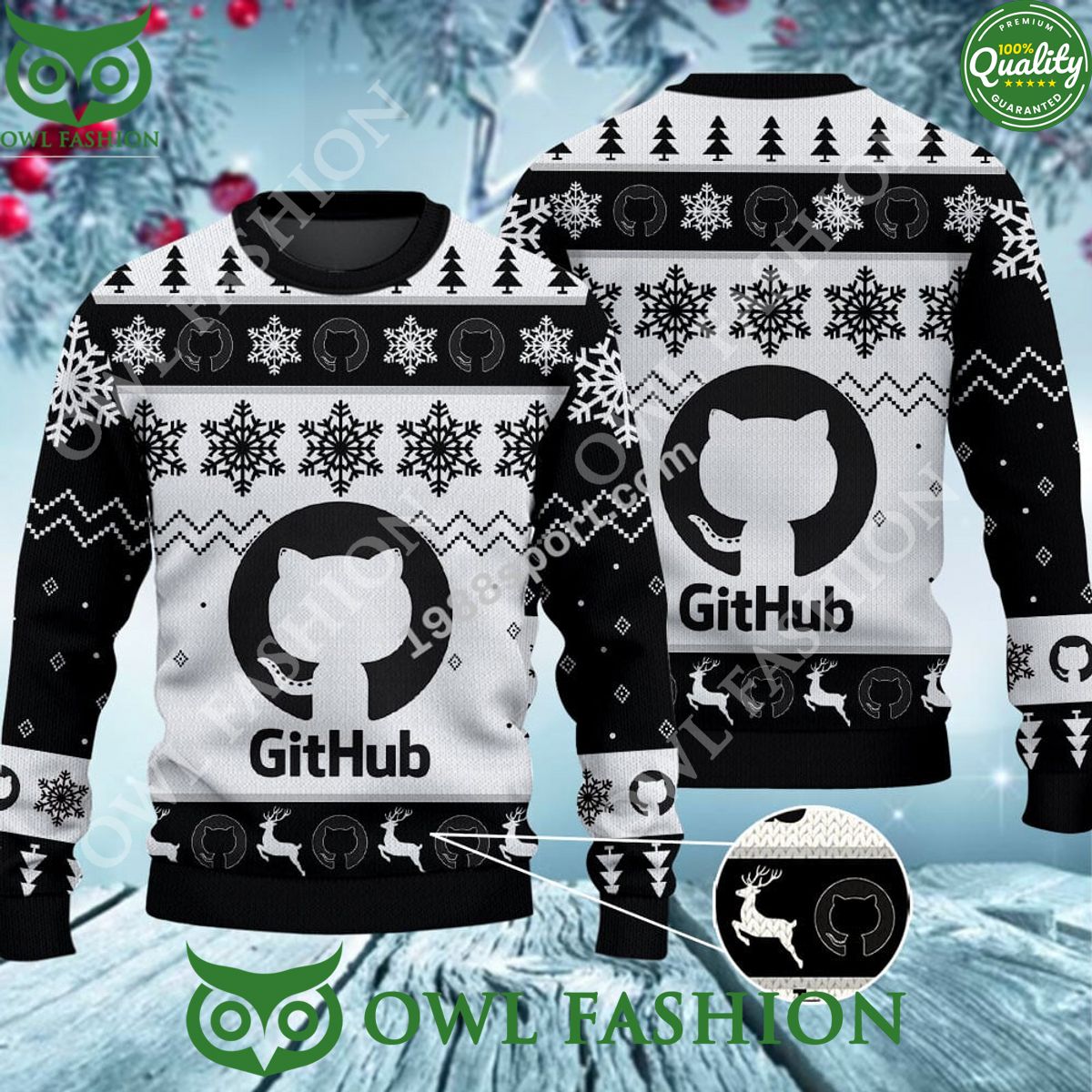 Github New Ugly Sweater Jumper - Adult & Kids T-Shirts, Sweatshirts & Hoodies apparel design preview 1
