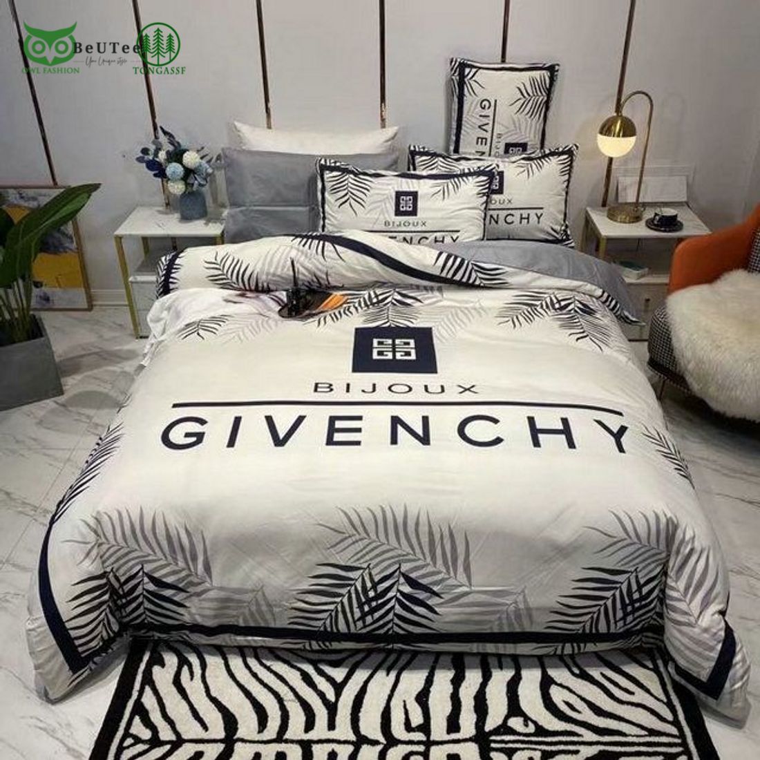 Givenchy White Luxury Brand Bedding Set - Adult & Kids T-Shirts, Sweatshirts & Hoodies apparel design preview 1