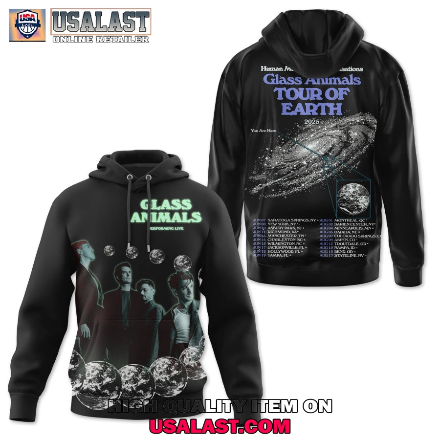 Glass Animals Tour Of Earth 2025 - Adult & Kids T-Shirts, Sweatshirts & Hoodies apparel design preview 1