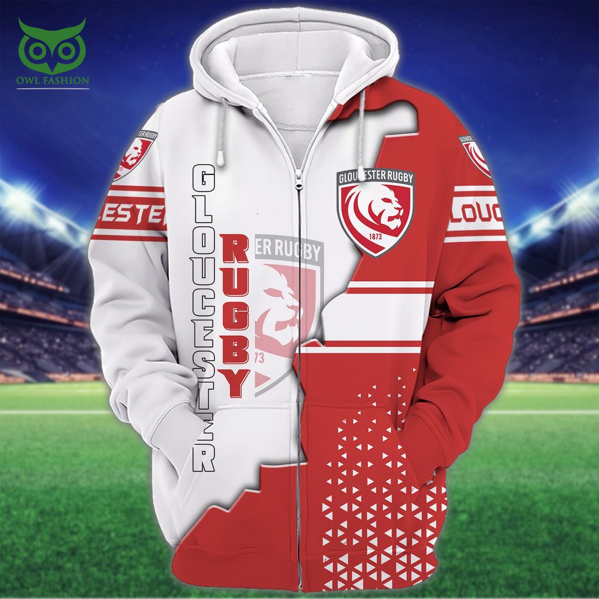 Gloucester Rugby Gallagher Premiership 3D - Adult & Kids T-Shirts, Sweatshirts & Hoodies apparel design preview 1