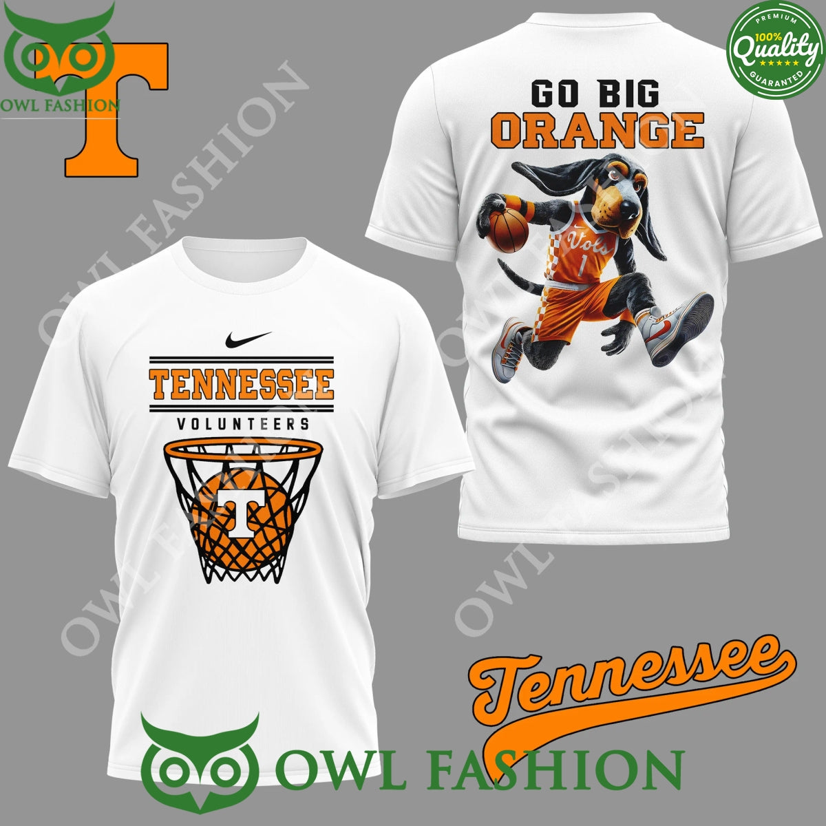 Go Big Orange Tennessee Volunteers Smokey play - Adult & Kids T-Shirts, Sweatshirts & Hoodies apparel design preview 1