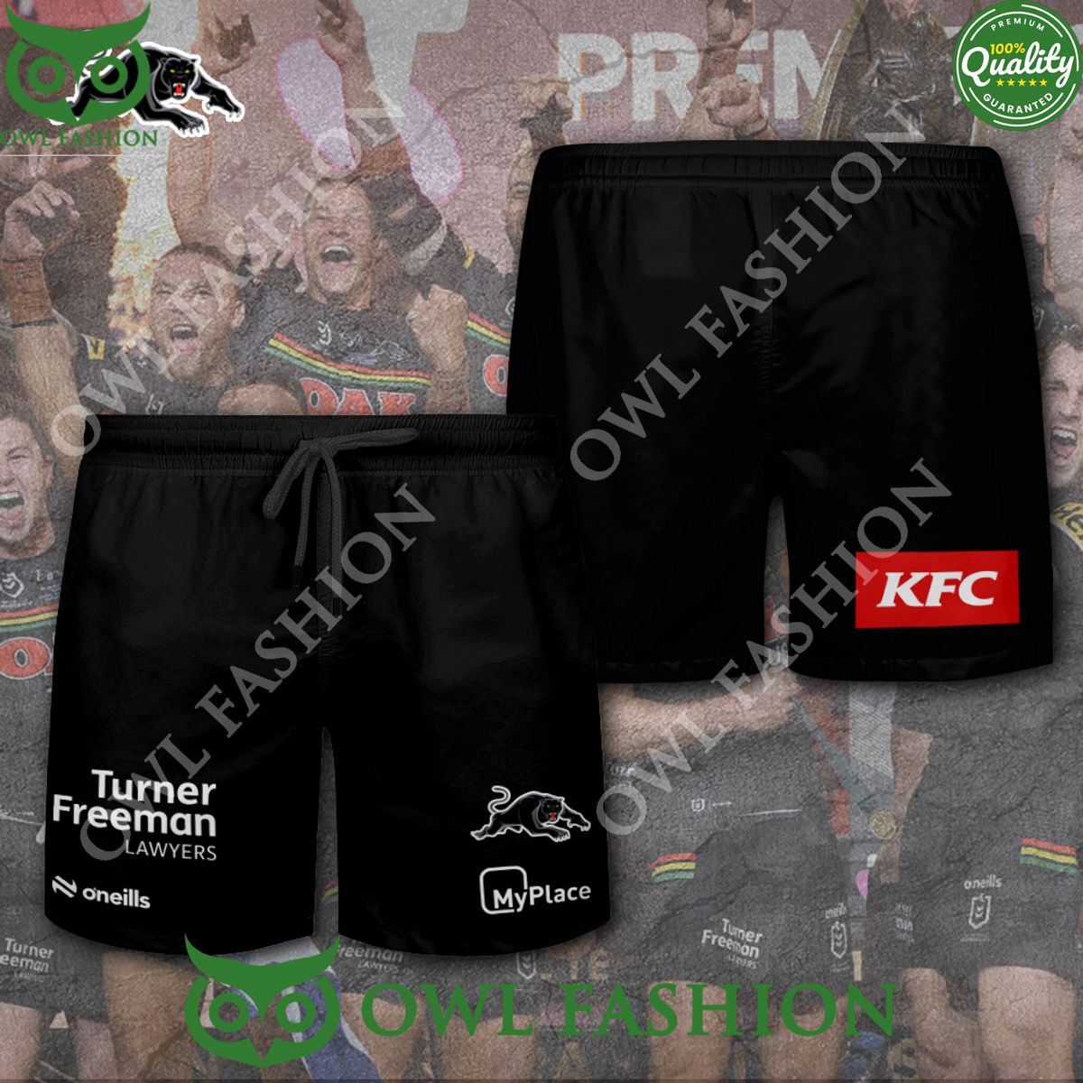 Penrith Panthers Turner Freeman Lawyers Black 3D - Adult & Kids T-Shirts, Sweatshirts & Hoodies apparel design preview 1