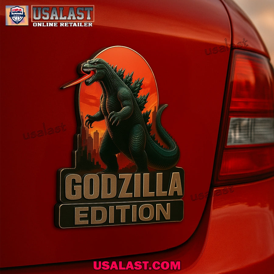 Godzilla Edition Custom 3D Car Badge Sticker - Adult & Kids T-Shirts, Sweatshirts & Hoodies apparel design preview 1