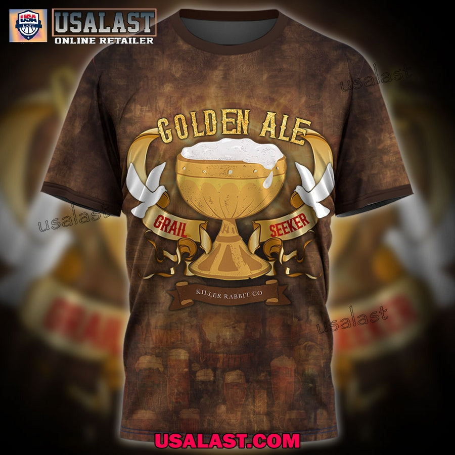 Golden Ale Platinum Beer 3D - Adult & Kids T-Shirts, Sweatshirts & Hoodies apparel design preview 1