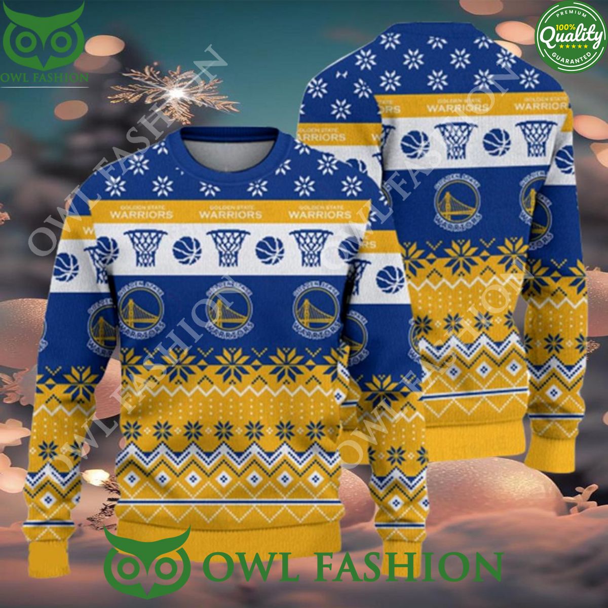 Golden State Warriors Christmas Sweater National - Adult & Kids T-Shirts, Sweatshirts & Hoodies apparel design preview 1