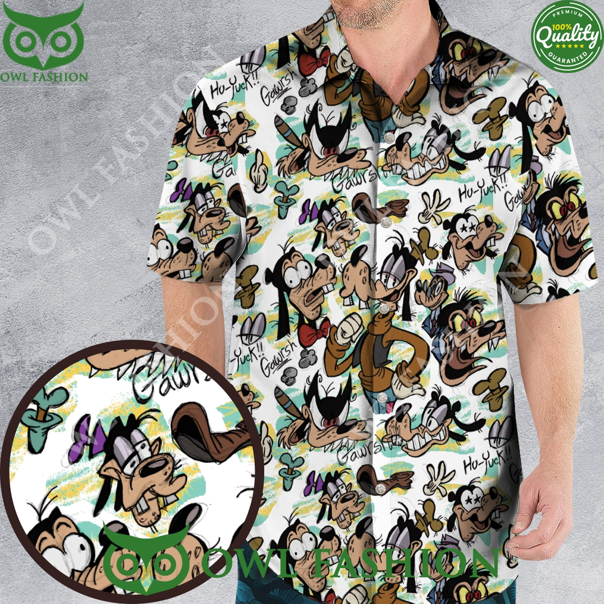 Goofy Cartoon Hu Yuck Faces hawaiian - Adult & Kids T-Shirts, Sweatshirts & Hoodies apparel design preview 1