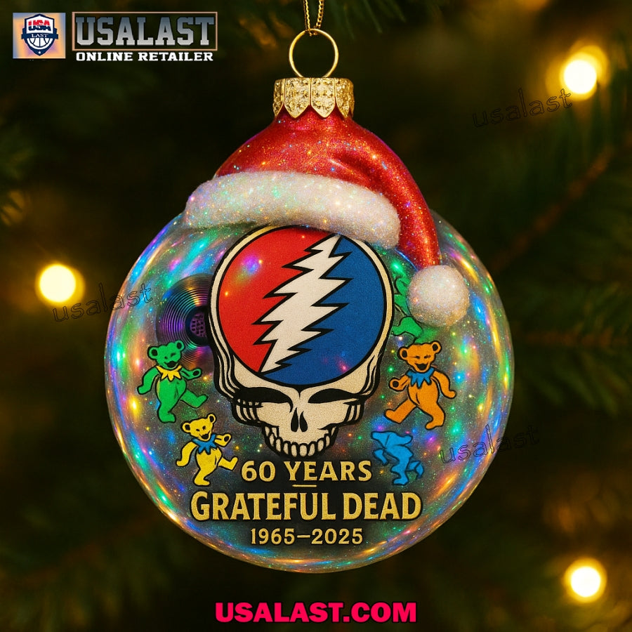 Grateful Dead 60th Anniversary Christmas Ornament - Adult & Kids T-Shirts, Sweatshirts & Hoodies apparel design preview 1