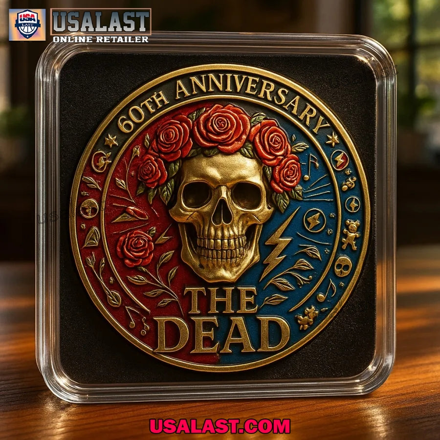Grateful Dead 60th Anniversary Commemorative Coin - Adult & Kids T-Shirts, Sweatshirts & Hoodies apparel design preview 1
