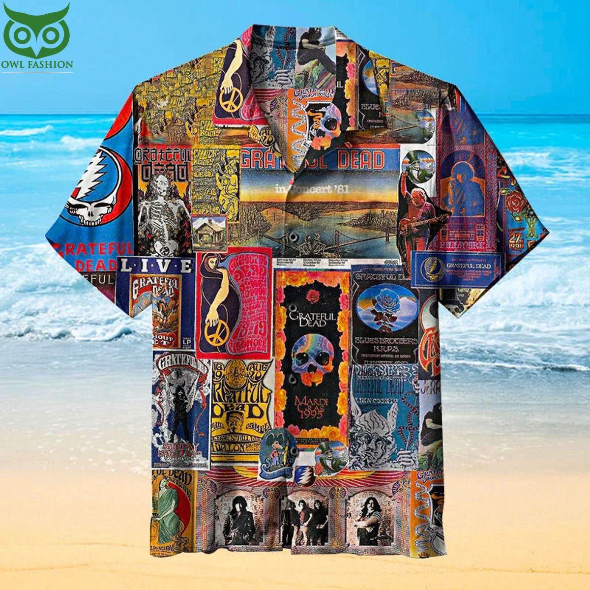 Grateful Dead Band Hawaiian - Adult & Kids T-Shirts, Sweatshirts & Hoodies apparel design preview 1