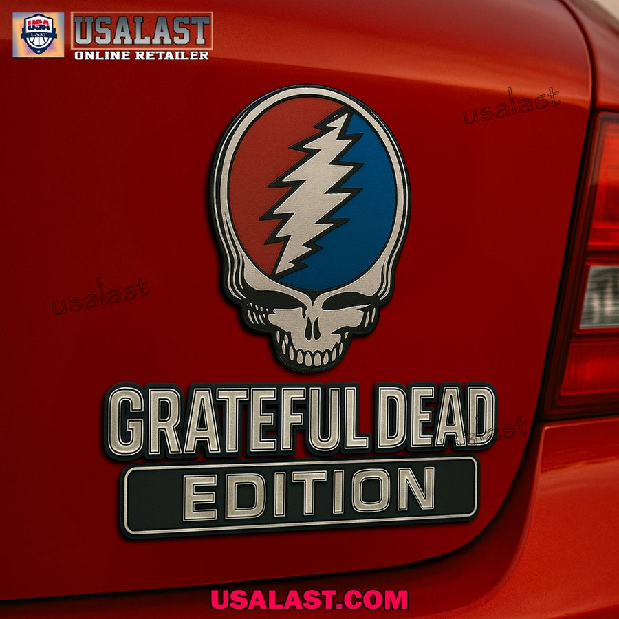 Grateful Dead Custom 3D Car Badge Sticker - Adult & Kids T-Shirts, Sweatshirts & Hoodies apparel design preview 1
