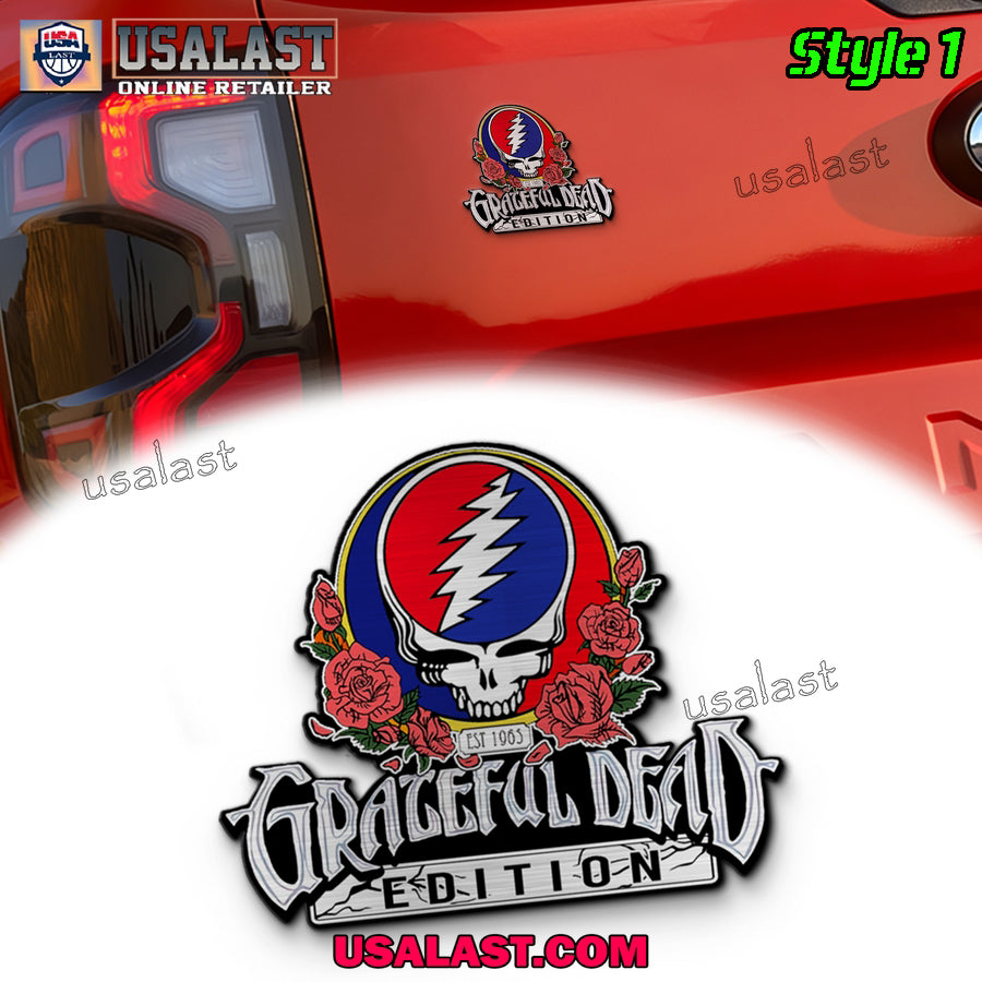 Grateful Dead Rock Edition 3D Engraved Car Emblem - Adult & Kids T-Shirts, Sweatshirts & Hoodies apparel design preview 1