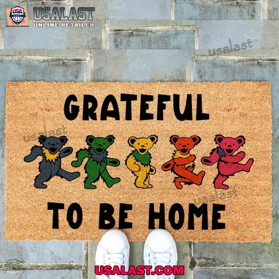 Grateful Dead To Be Home Coir Doormat - Adult & Kids T-Shirts, Sweatshirts & Hoodies apparel design preview 1