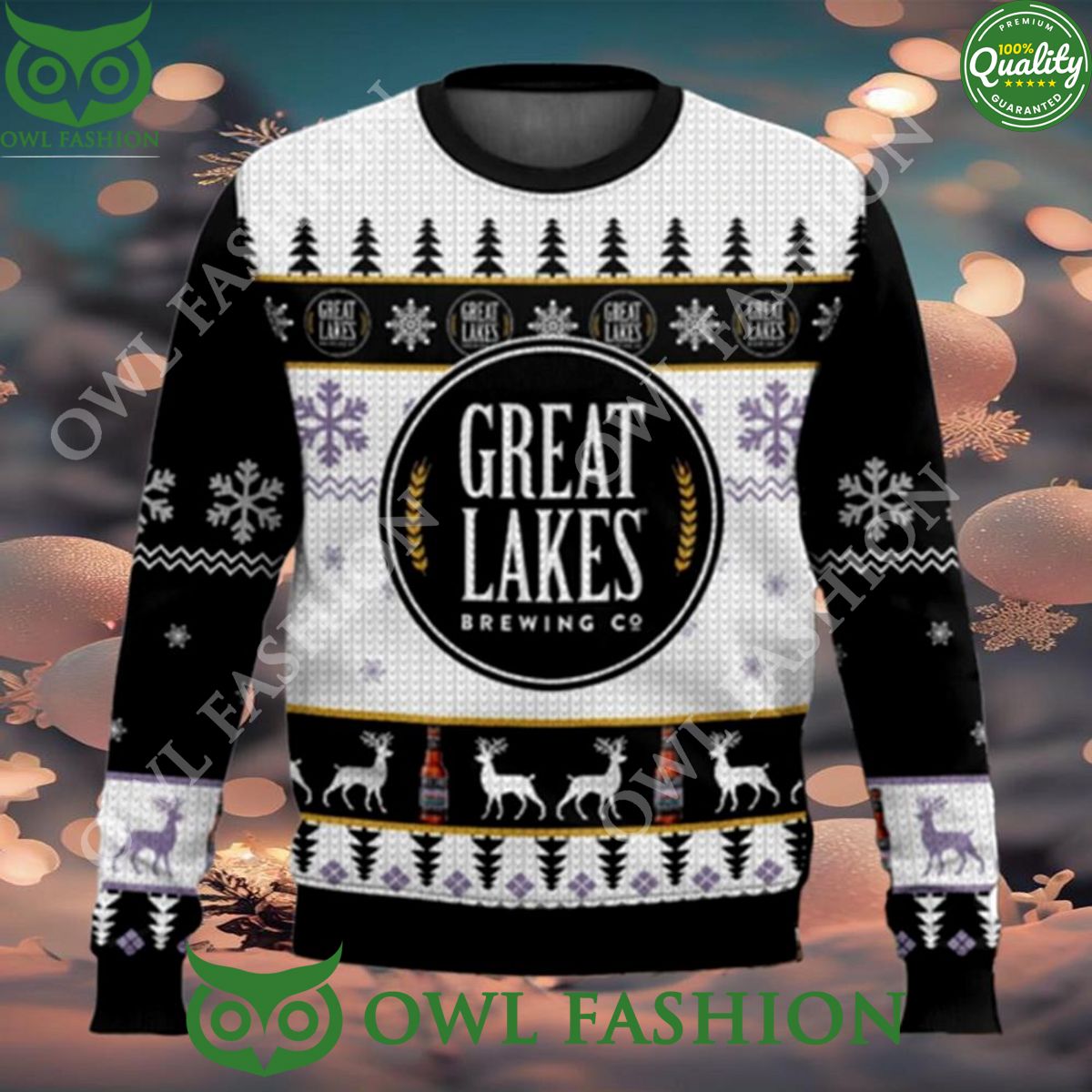 Great Lakes Christmas Ale Ugly Sweater Special Gift - Adult & Kids T-Shirts, Sweatshirts & Hoodies apparel design preview 1