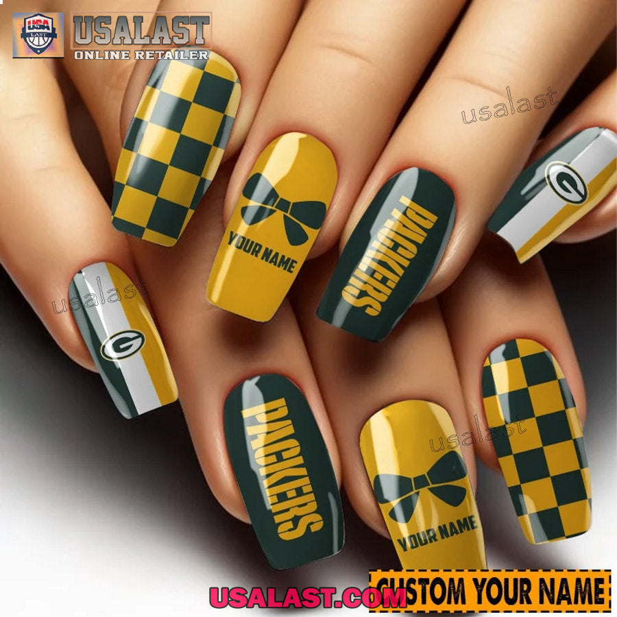 Green Bay Packers Women Custom Nails Set - Adult & Kids T-Shirts, Sweatshirts & Hoodies apparel design preview 1