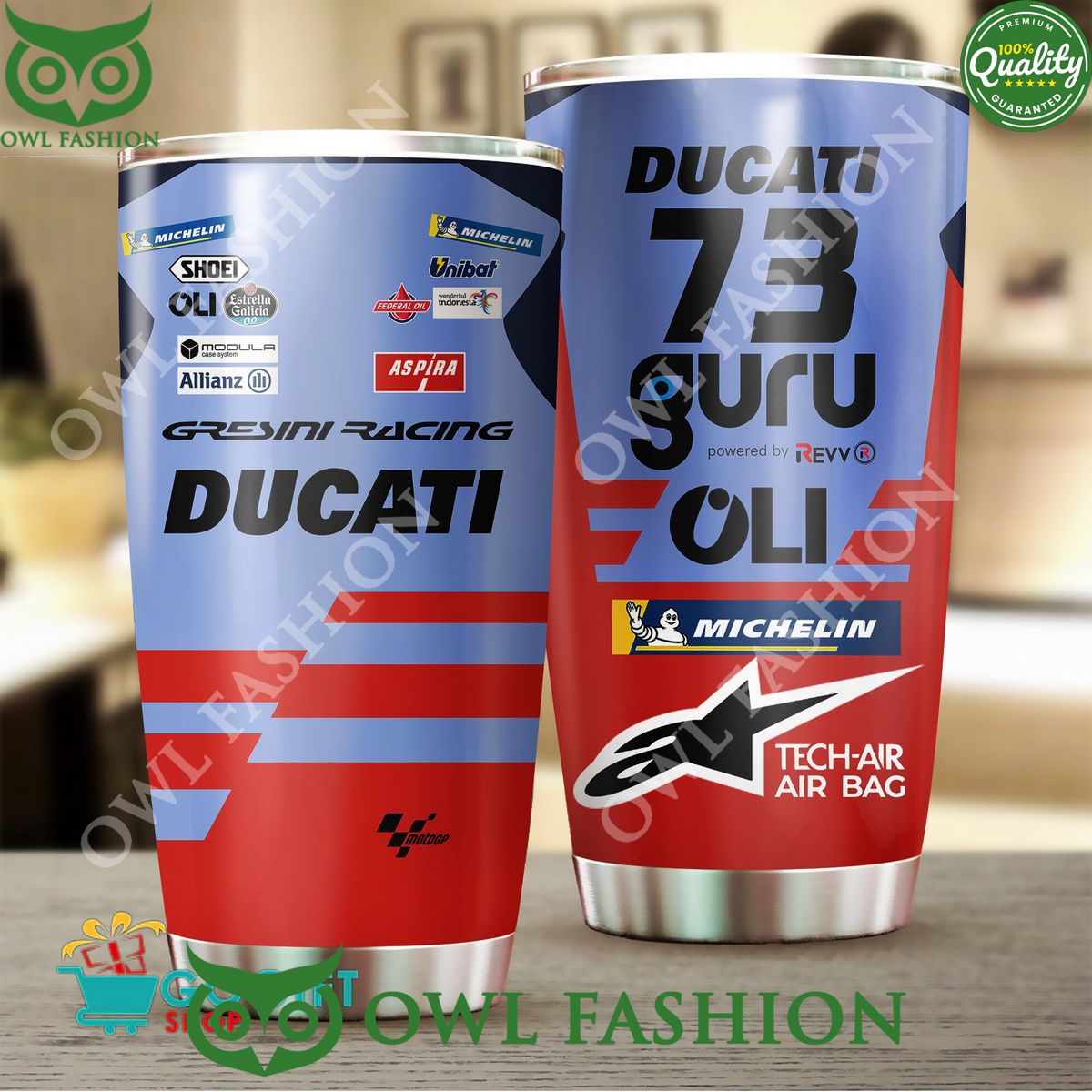 Gresini Racing Ducati Grand Prix Tumbler Cup - Adult & Kids T-Shirts, Sweatshirts & Hoodies apparel design preview 1