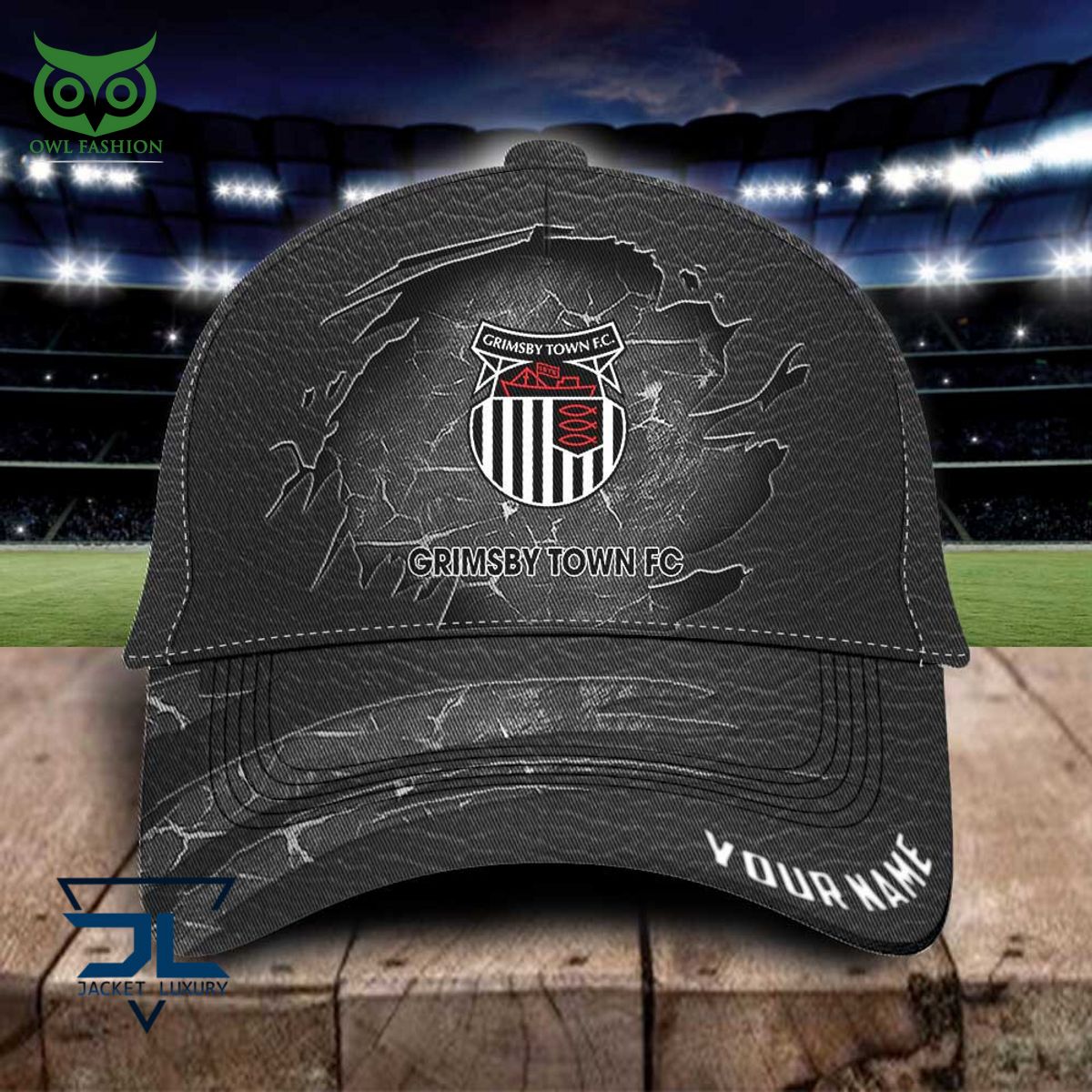 Grimsby Town EFL Personalized Leather Classic Cap - Adult & Kids T-Shirts, Sweatshirts & Hoodies apparel design preview 1