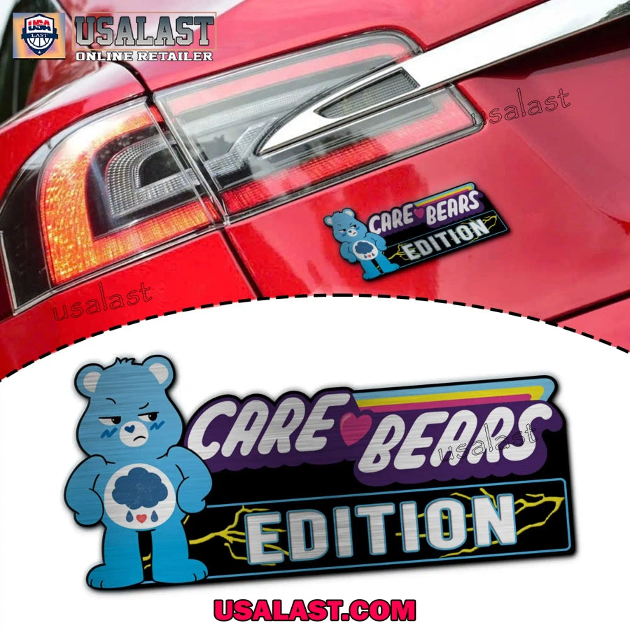 Grumpy Bear 3D Car Badge Custom Sticker - Adult & Kids T-Shirts, Sweatshirts & Hoodies apparel design preview 1
