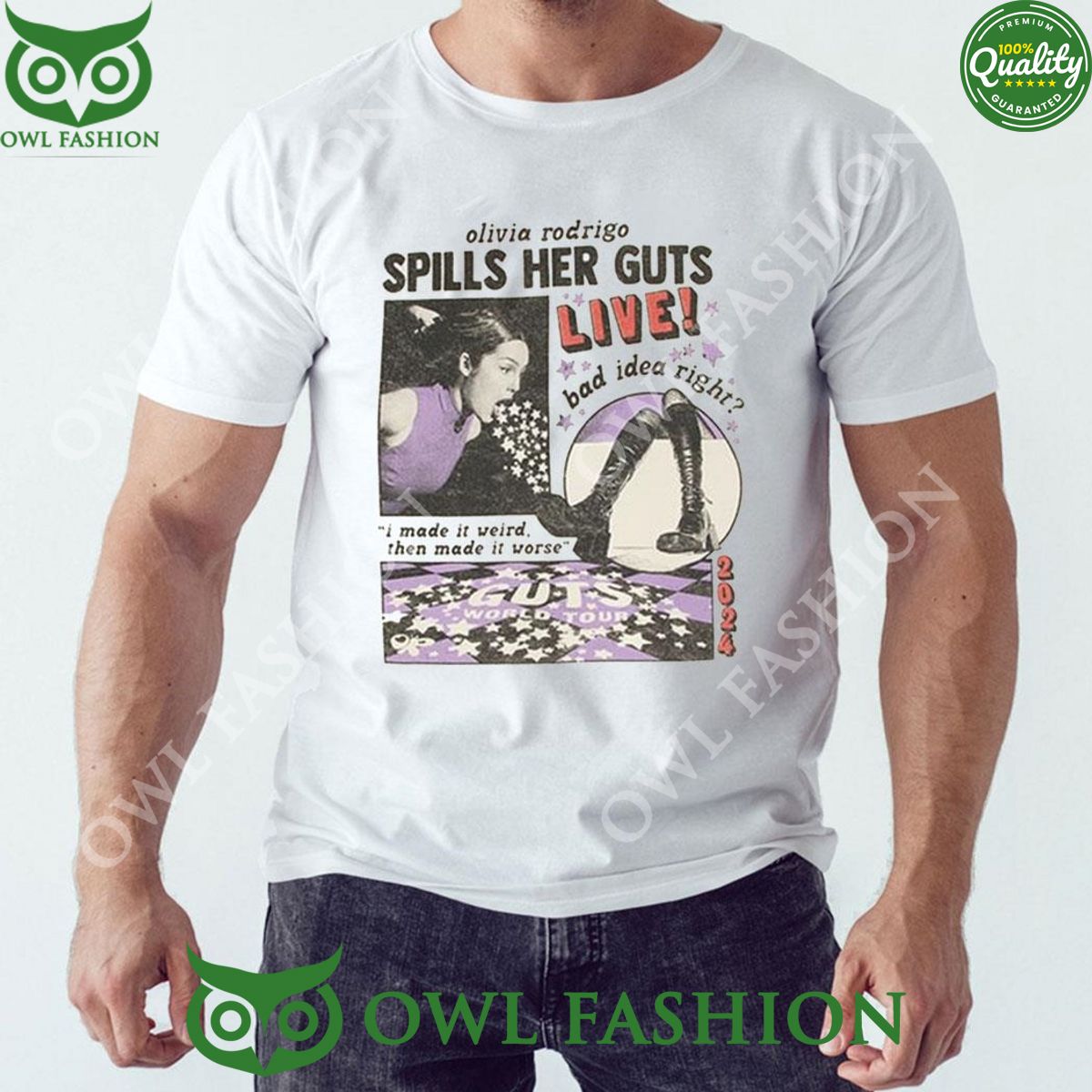 Guts Merch Shop Or Spills Her Live 2024 - Adult & Kids T-Shirts, Sweatshirts & Hoodies apparel design preview 1