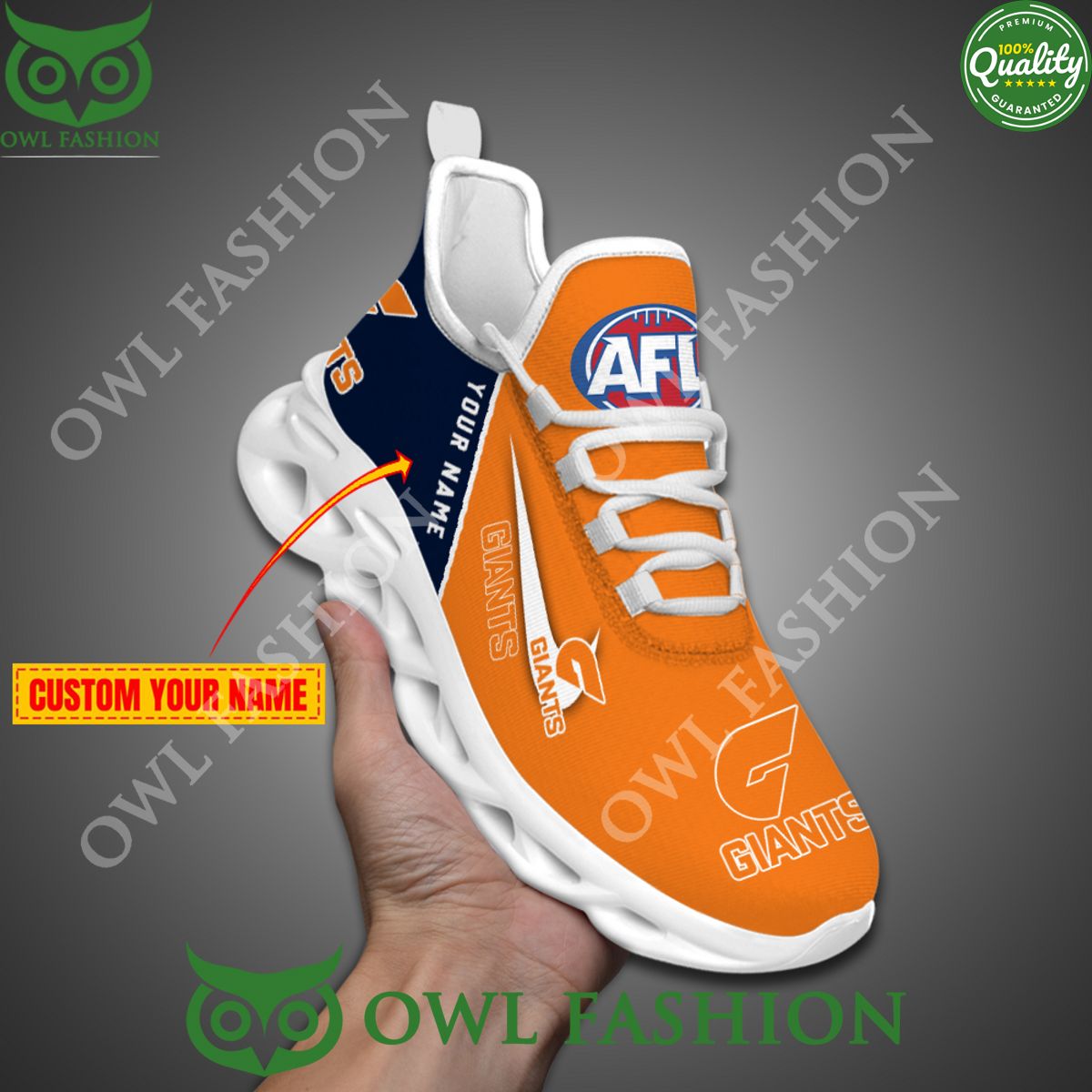 GWS Giants AFL Personalized Max Soul Shoes - Adult & Kids T-Shirts, Sweatshirts & Hoodies apparel design preview 1