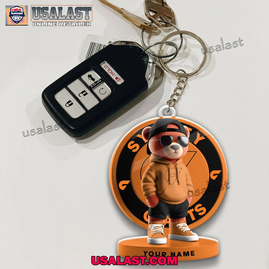 GWS GIANTS Football Club Teddy Bear Custom Keychain - Adult & Kids T-Shirts, Sweatshirts & Hoodies apparel design preview 1
