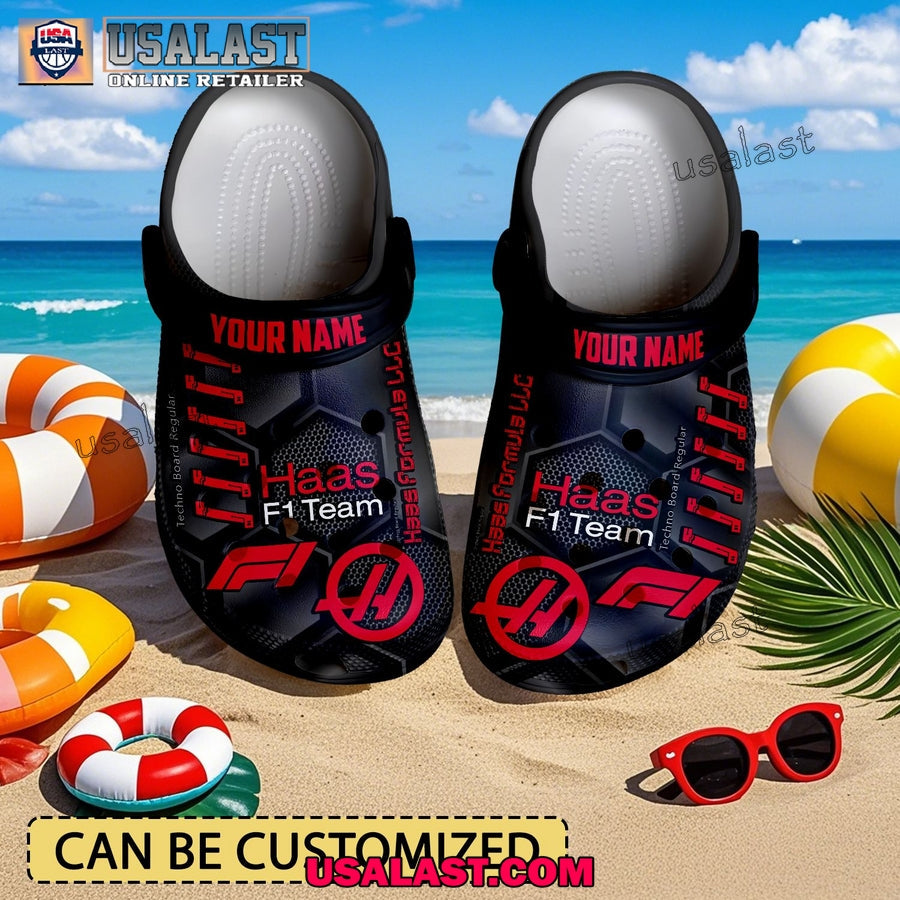 Haas F1 Team Custom Name Crocs Clogs Shoes - Adult & Kids T-Shirts, Sweatshirts & Hoodies apparel design preview 1
