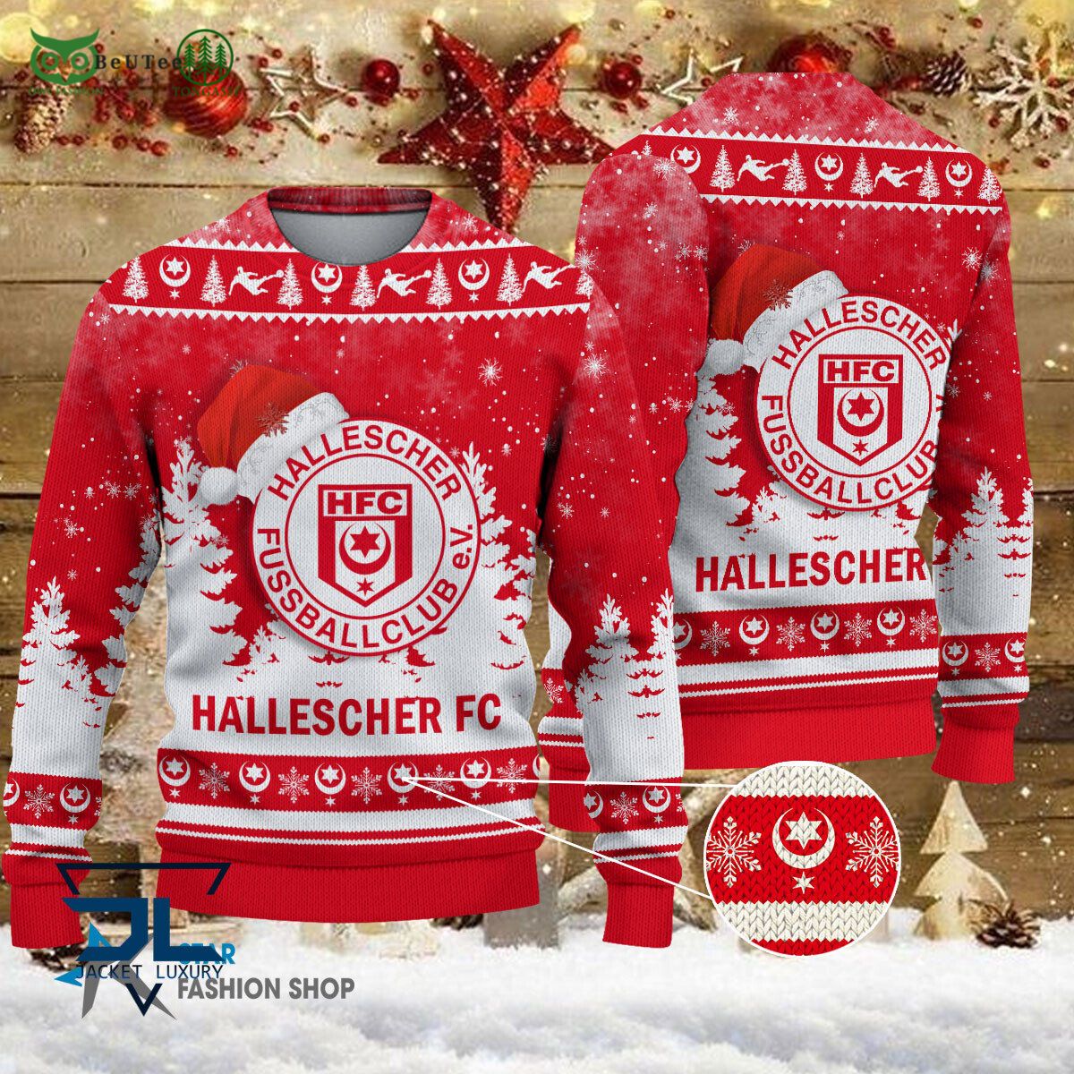Hallescher FC Bundesliga Champions Ugly Sweater - Adult & Kids T-Shirts, Sweatshirts & Hoodies apparel design preview 1