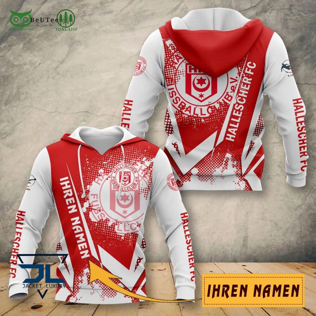 Hallescher FC Iheren Namen AOP 3D Full - Adult & Kids T-Shirts, Sweatshirts & Hoodies apparel design preview 1