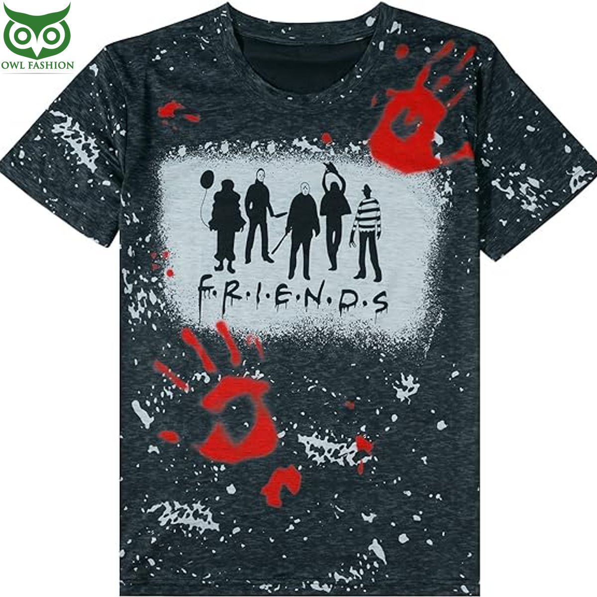 Halloween Women Funny Friends Party Horror Characters - Adult & Kids T-Shirts, Sweatshirts & Hoodies apparel design preview 1
