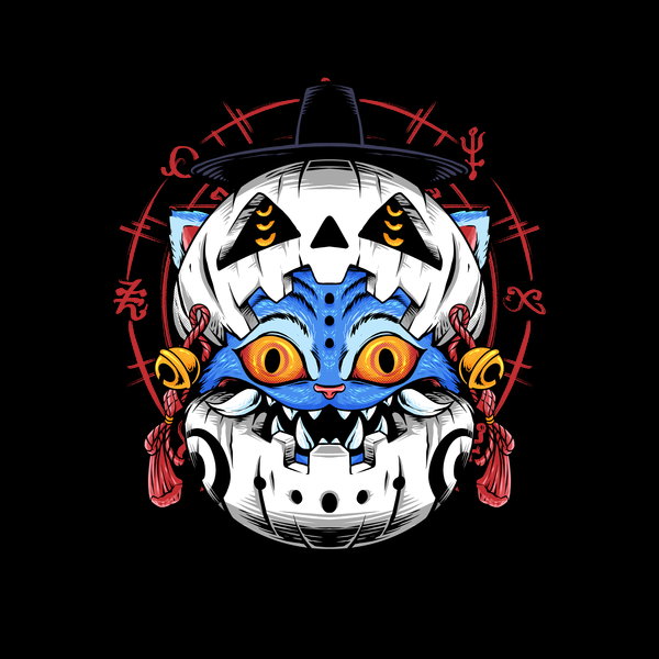 Halloween Tiger - Adult & Kids T-Shirts, Sweatshirts & Hoodies apparel design preview 1
