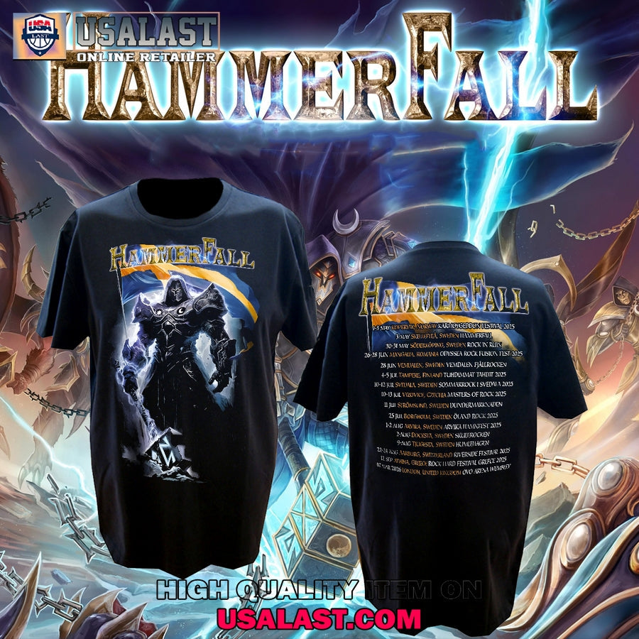 Hammerfall Europe Tour 2025 - Adult & Kids T-Shirts, Sweatshirts & Hoodies apparel design preview 1