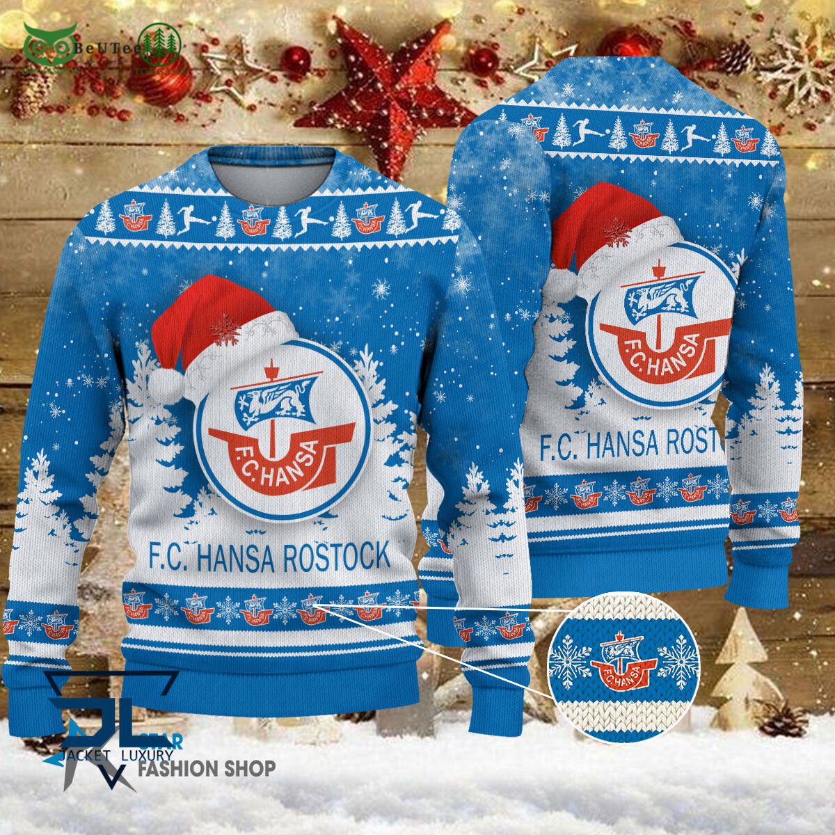 Hansa Rostock Bundesliga Germany League Ugly Sweater - Adult & Kids T-Shirts, Sweatshirts & Hoodies apparel design preview 1