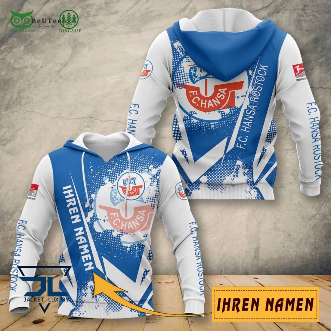 Hansa Rostock Iheren Namen AOP 3D Full - Adult & Kids T-Shirts, Sweatshirts & Hoodies apparel design preview 1