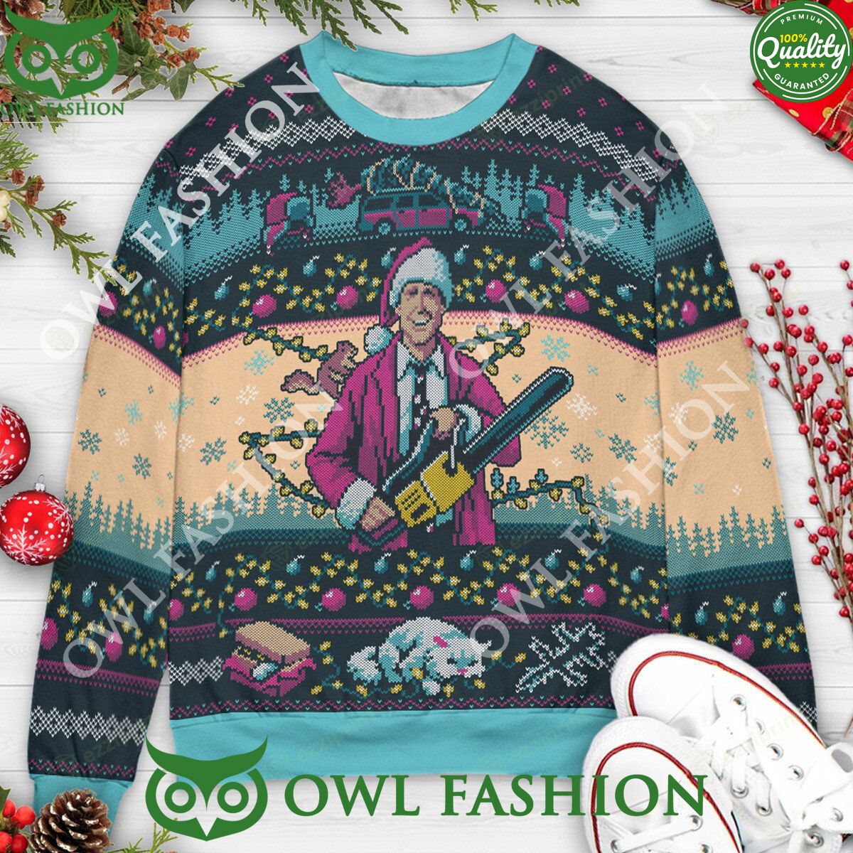Hap Happiest Sweater this Side of the Nuthouse - Adult & Kids T-Shirts, Sweatshirts & Hoodies apparel design preview 1
