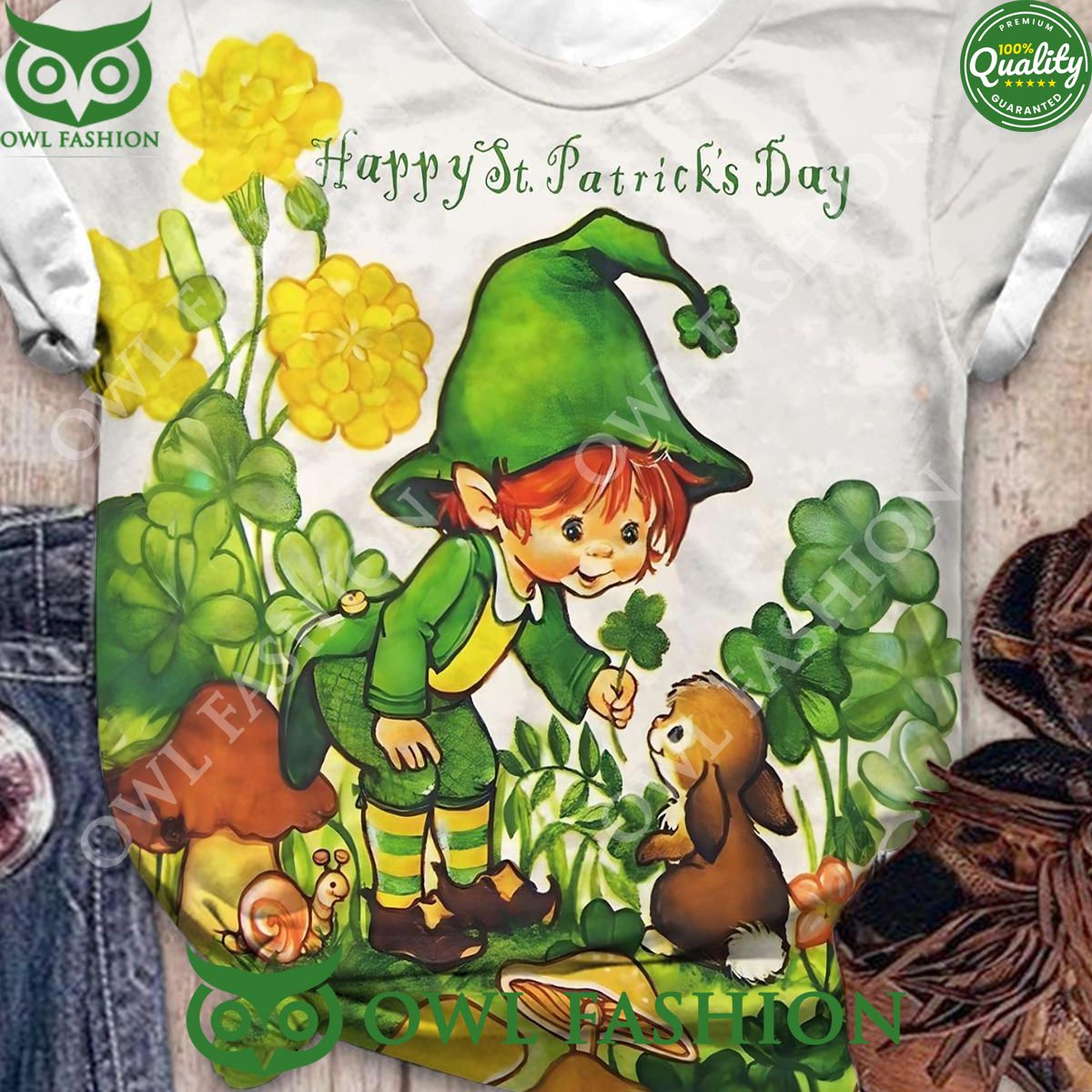 Happy St Patricks Day Vintage - Adult & Kids T-Shirts, Sweatshirts & Hoodies apparel design preview 1