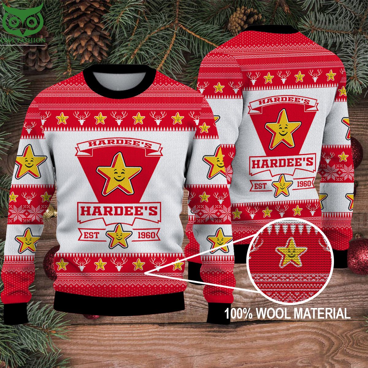 Hardee's Hot Ugly Sweater - Adult & Kids T-Shirts, Sweatshirts & Hoodies apparel design preview 1