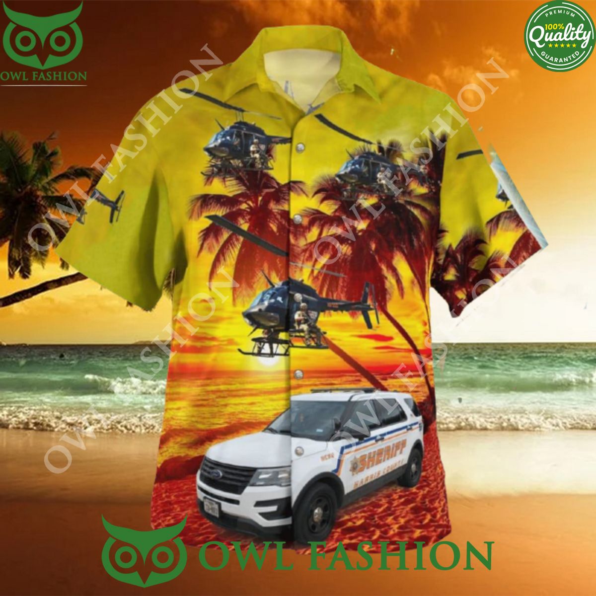 Harris County Texas Sheriffs Office Car Kiowa - Adult & Kids T-Shirts, Sweatshirts & Hoodies apparel design preview 1