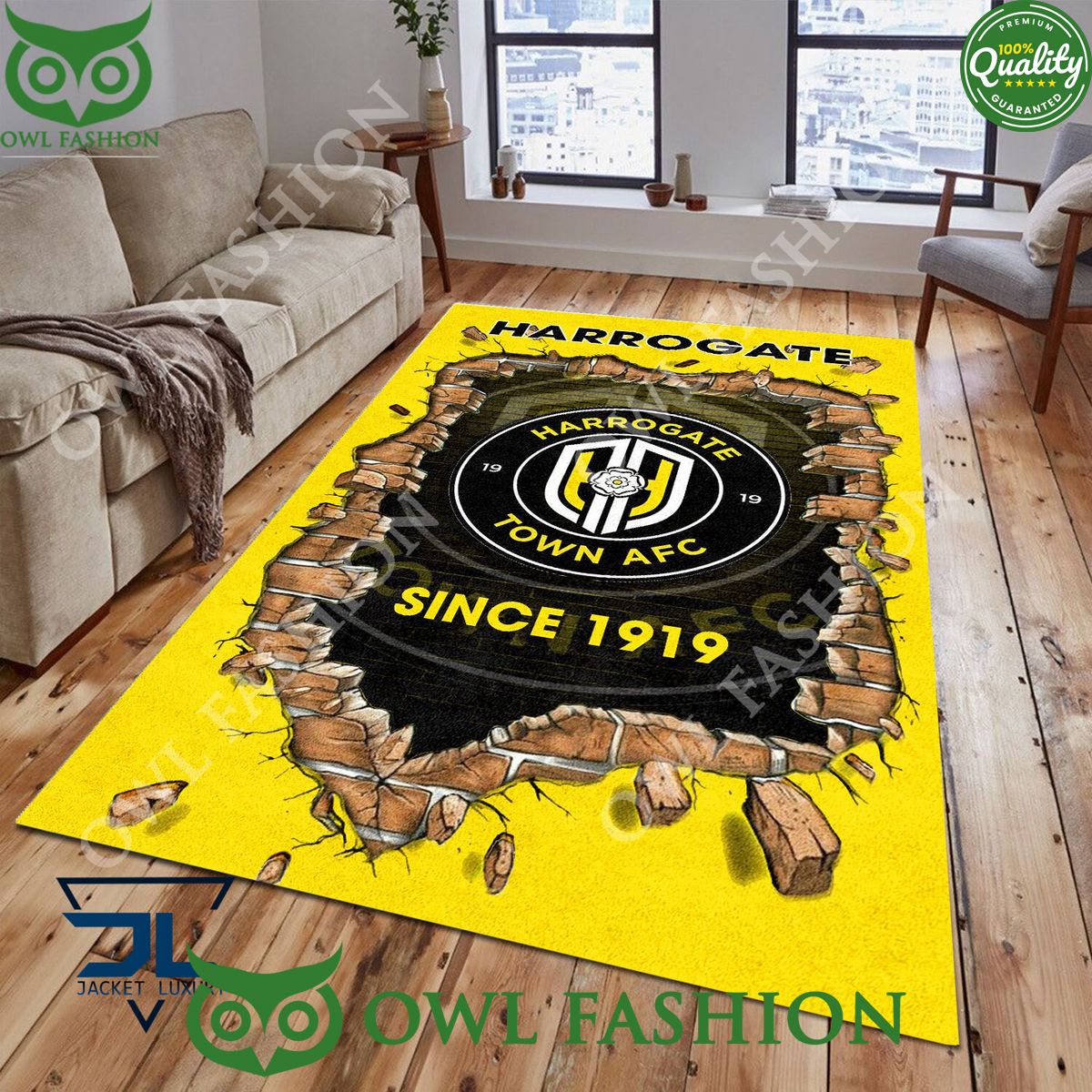 Harrogate Town AFC 1853 League Two Living Room Rug - Adult & Kids T-Shirts, Sweatshirts & Hoodies apparel design preview 1