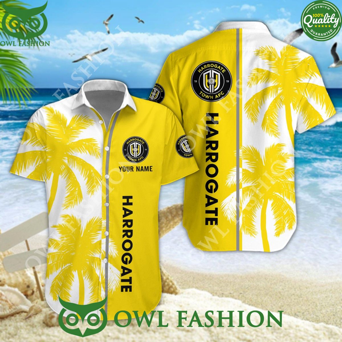 Harrogate Town Personalized EFL 2024 Summer Beach - Adult & Kids T-Shirts, Sweatshirts & Hoodies apparel design preview 1