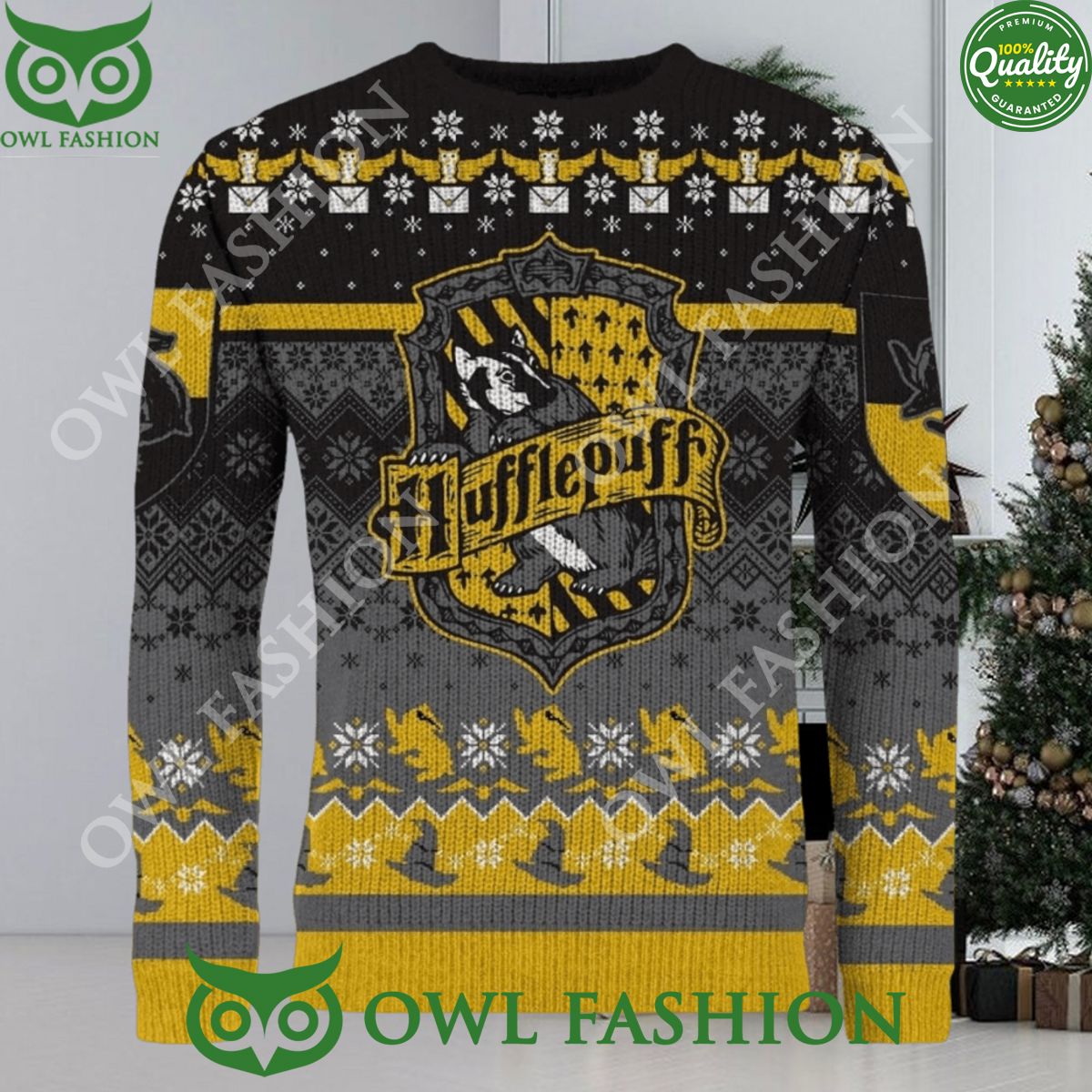 Harry Porter Huffle Days Hufflepuff Ugly Christmas - Adult & Kids T-Shirts, Sweatshirts & Hoodies apparel design preview 1