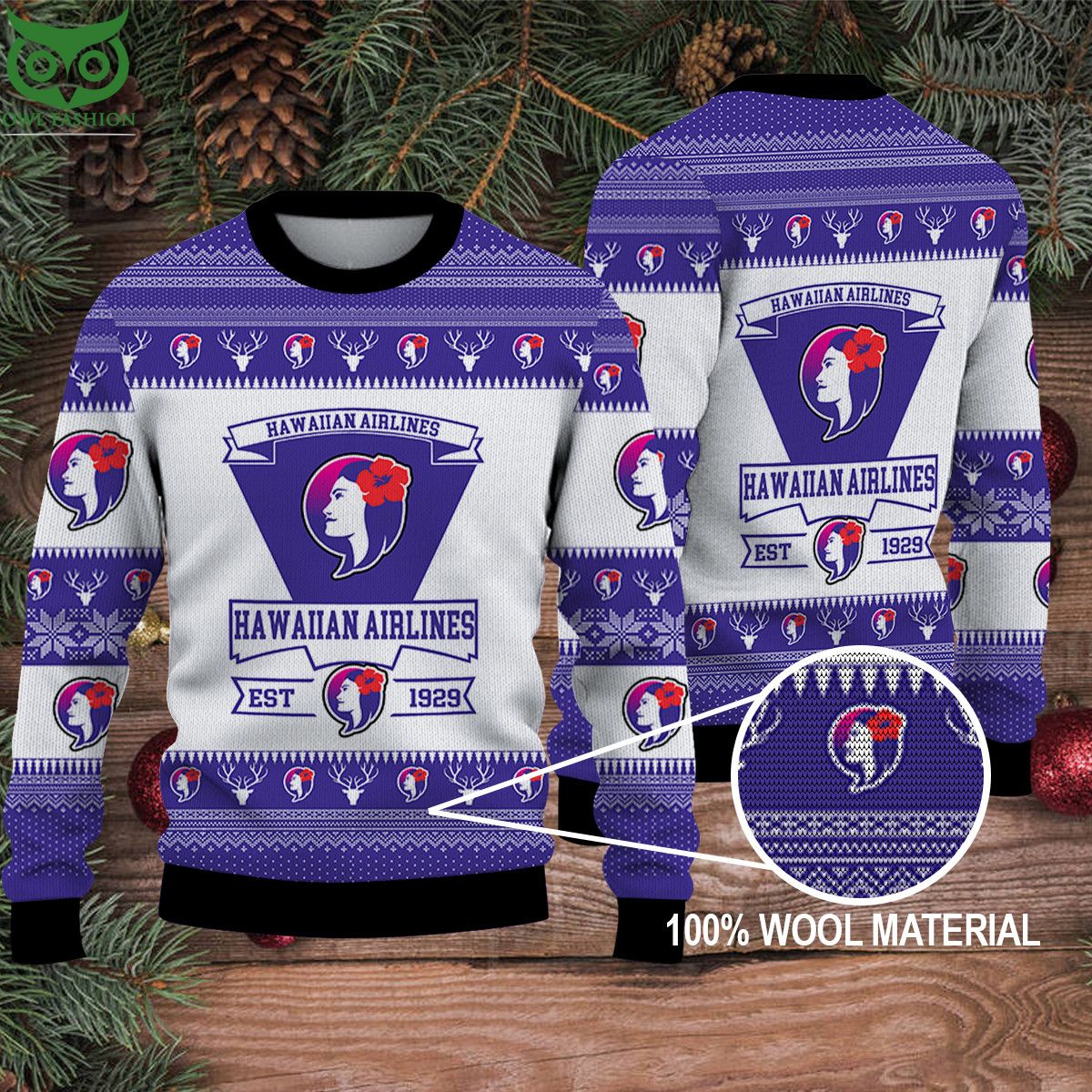 Hawaiian Airlines Hot Ugly Sweater - Adult & Kids T-Shirts, Sweatshirts & Hoodies apparel design preview 1
