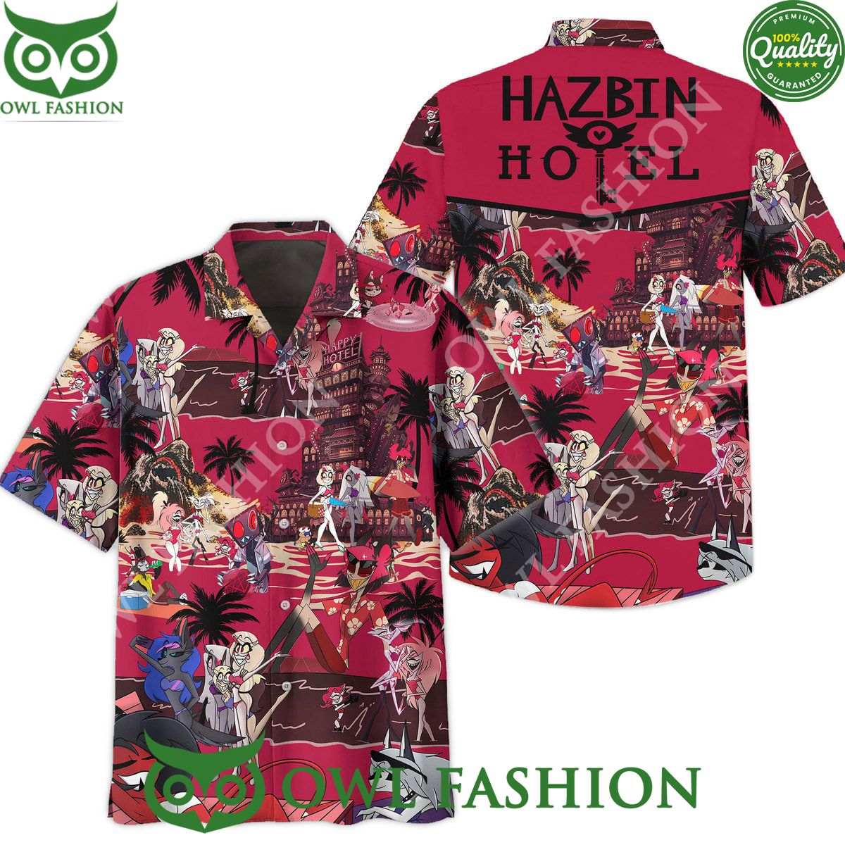 Hazbin Hotel Drama Characters Aloha Go the Beach - Adult & Kids T-Shirts, Sweatshirts & Hoodies apparel design preview 1