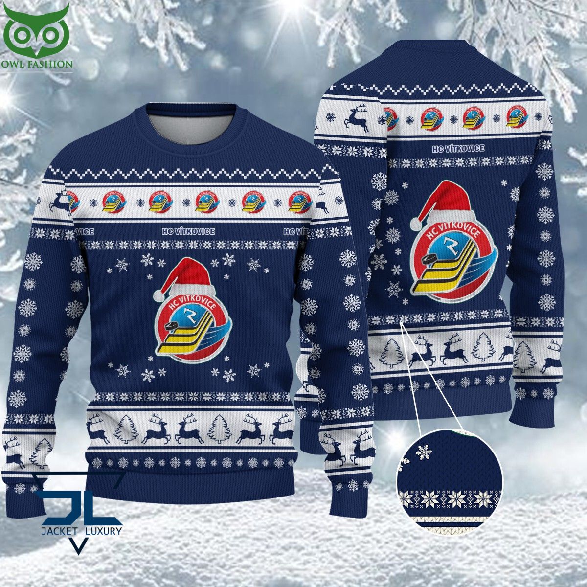 HC Vítkovice Ridera Czech Extraliga Ugly Sweater - Adult & Kids T-Shirts, Sweatshirts & Hoodies apparel design preview 1