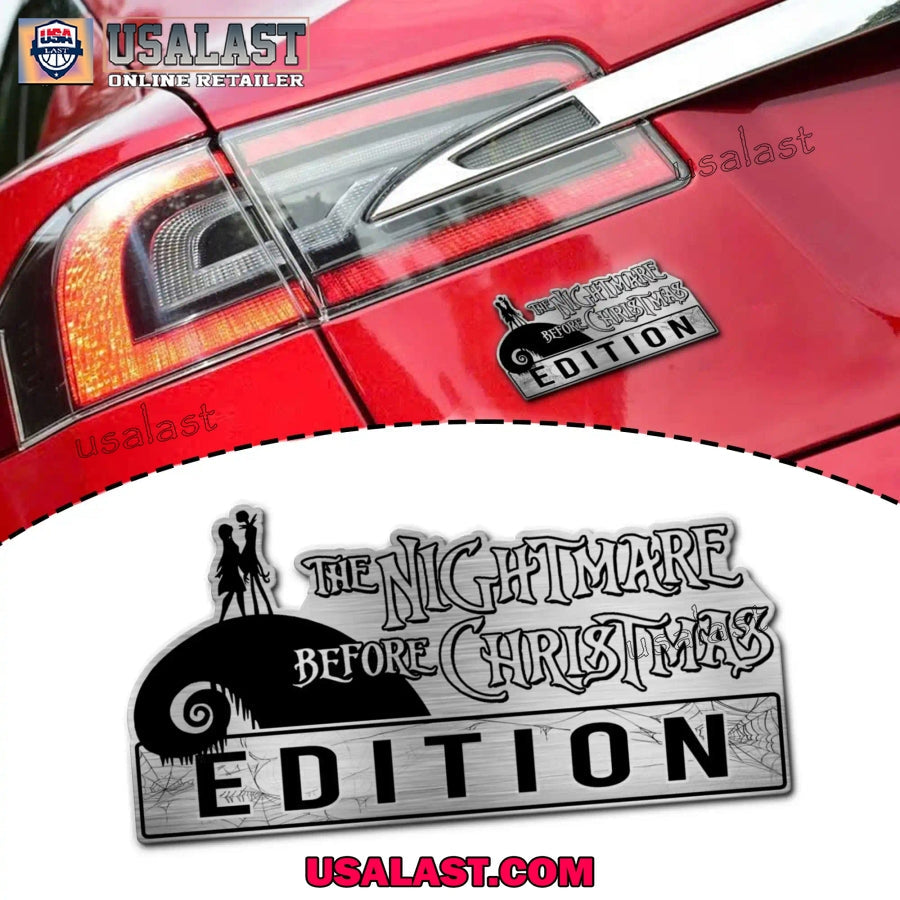 He Nightmare Before Christmas Car Emblem Custom 3D - Adult & Kids T-Shirts, Sweatshirts & Hoodies apparel design preview 1