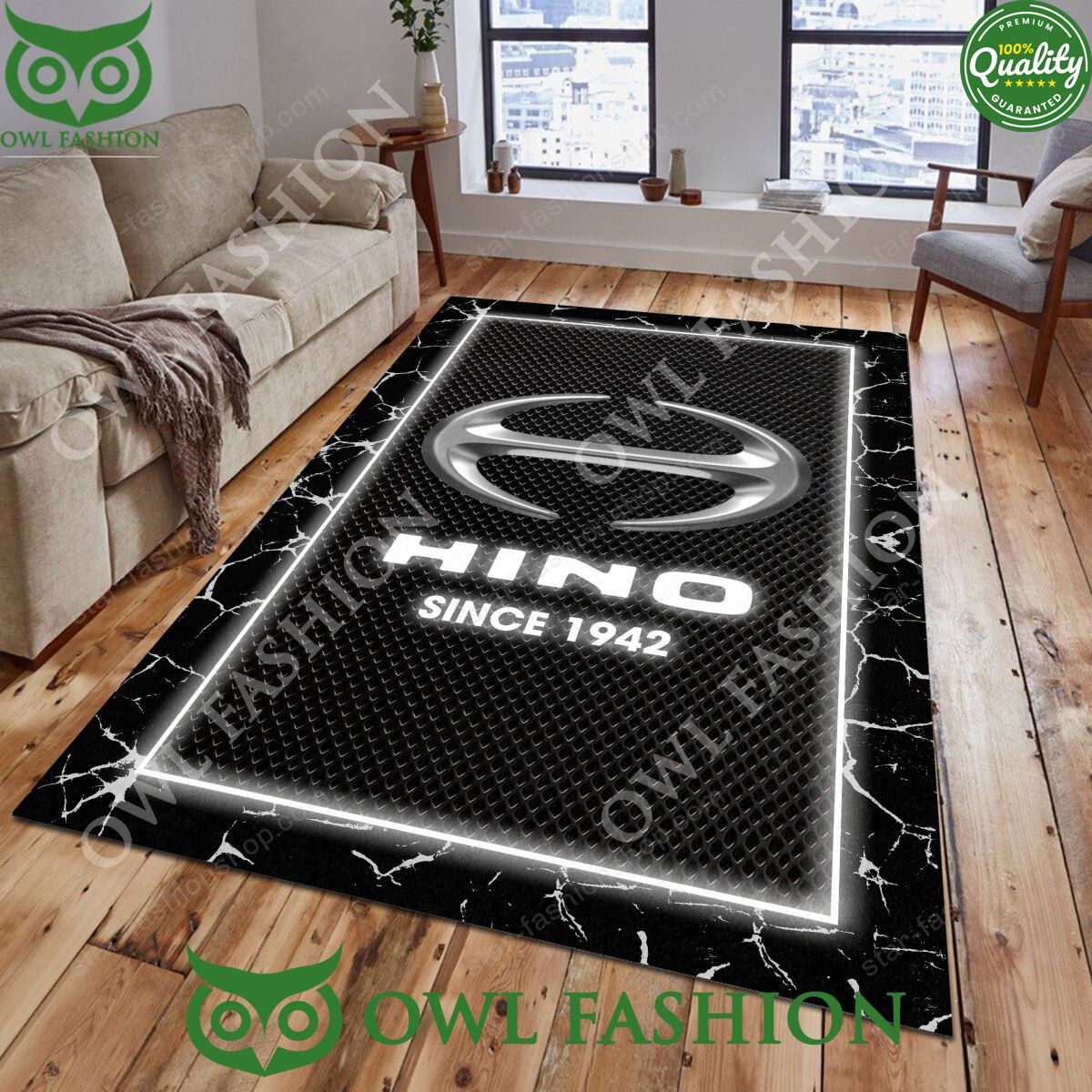 Hino Japanese commercial vehicles diesel engines Rug - Adult & Kids T-Shirts, Sweatshirts & Hoodies apparel design preview 1