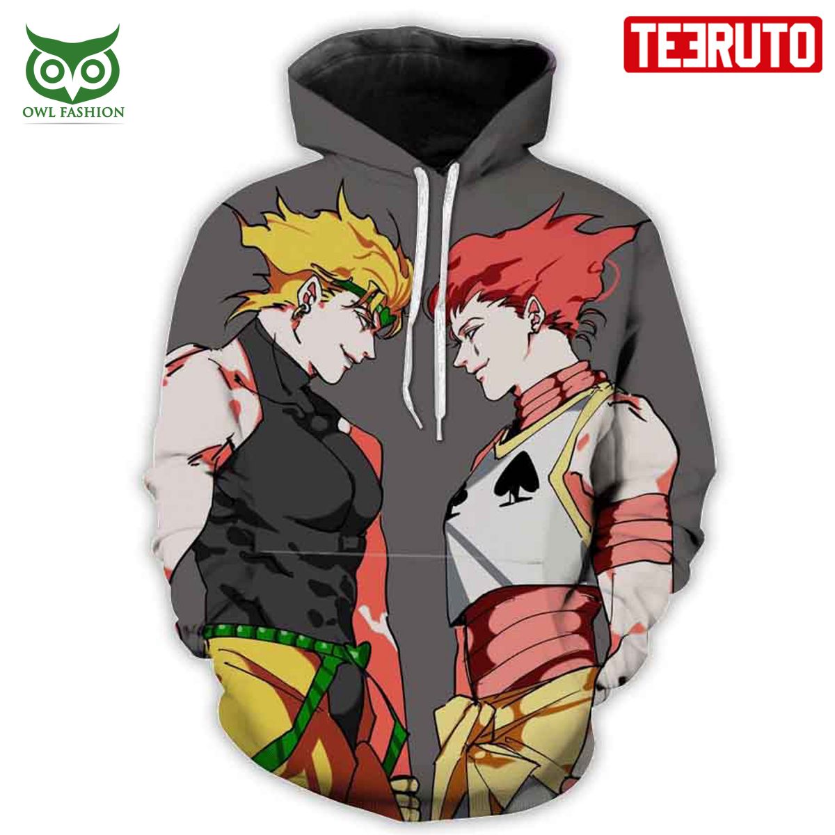 Hisoka And Dio Hunter X Jojo's Adventure Anime Hd 3d - Adult & Kids T-Shirts, Sweatshirts & Hoodies apparel design preview 1